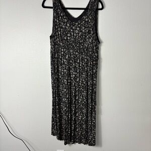 Sonoma Maternity Floral Black and White Sleeveless Dress size Large
